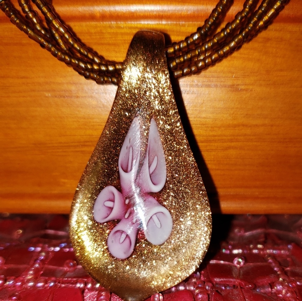 Murano Glass Pendant Necklace